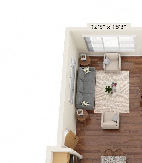One Bedroom Floor Plan at South Range Crossings